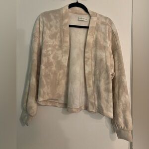 Abercrombie & Fitch Womens Cozy Cropped Cardigan, Size Med Tie Dye Soft‎ Casual